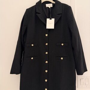 Pomander Place Black Tweed Dress